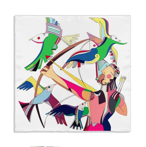 Silk Effect Foulard The Birds of Lake Stymphalus